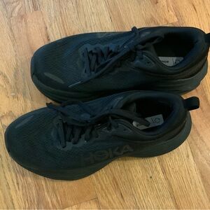 All black Hoka Bondi 8. Only worn once.